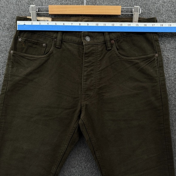 Polo Ralph Lauren Jeans‎ Mens 34x30 Green Varick Slim 625 Canvas Cotton Pants - Picture 11 of 14